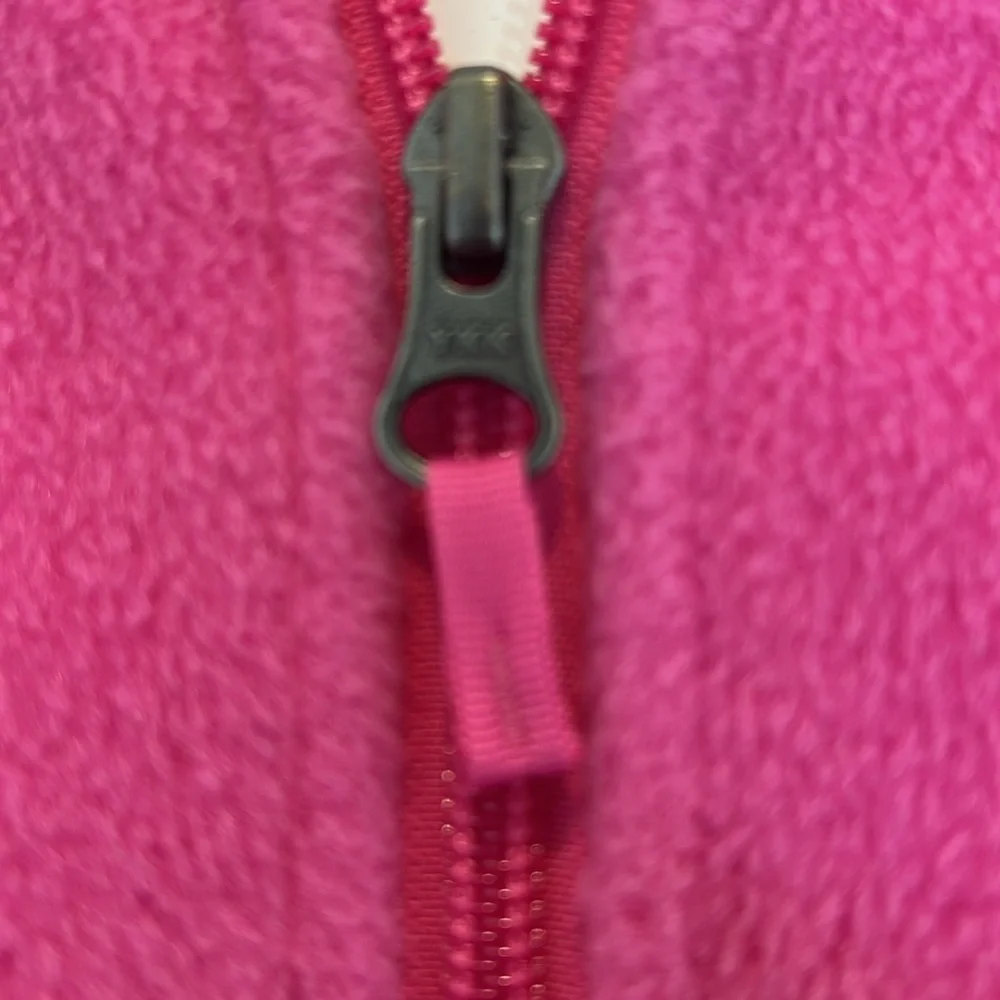 Columbia girls pink full zip fleece jacket size L ( 14-16 girls)